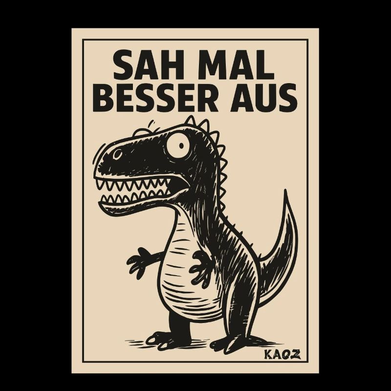 Lustiger Dino Spruch Sah mal besser aus