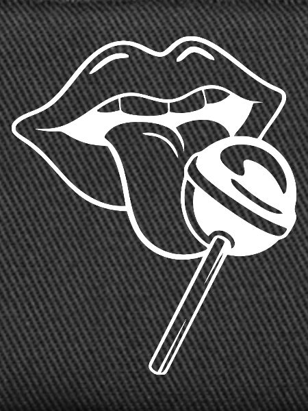 Playful Lollipop Lip Illustration