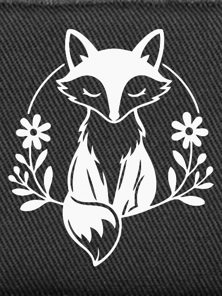 Mystischer Fuchs Blumenemblem