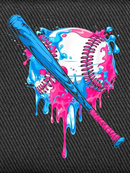 Lebendiges Baseball-Herz-Splash-Design