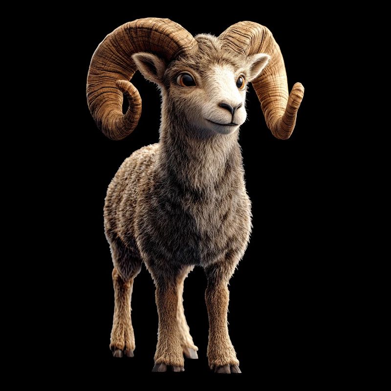 Widder Mufflon Aries Wilde Schafe Männliches Schaf
