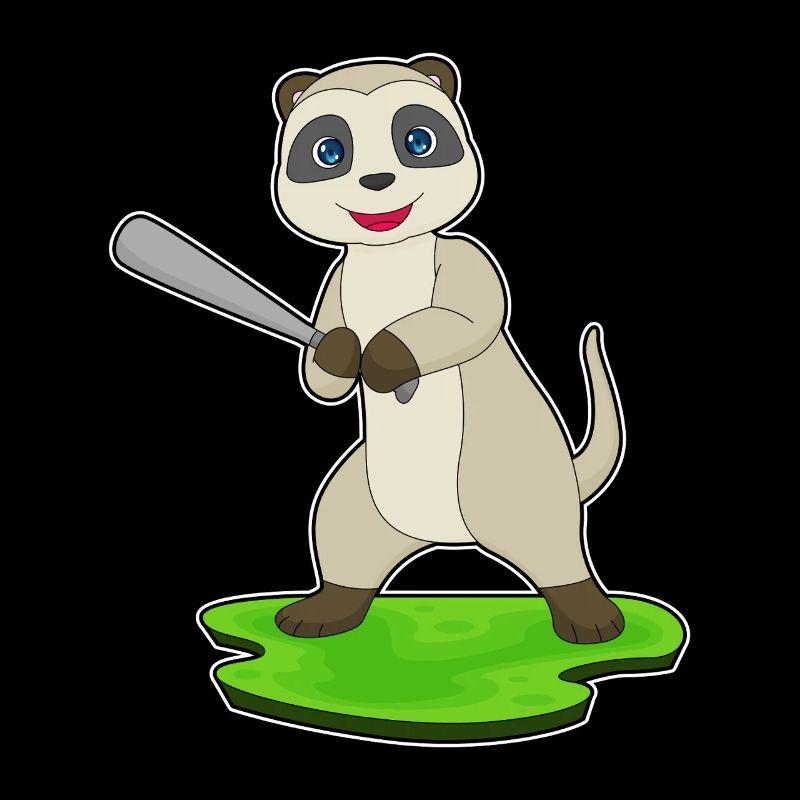 Erdmännchen Baseball Baseballschläger