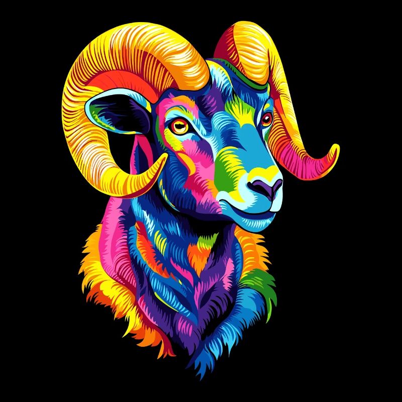 Widder Mufflon Aries Wilde Schafe Männliches Schaf