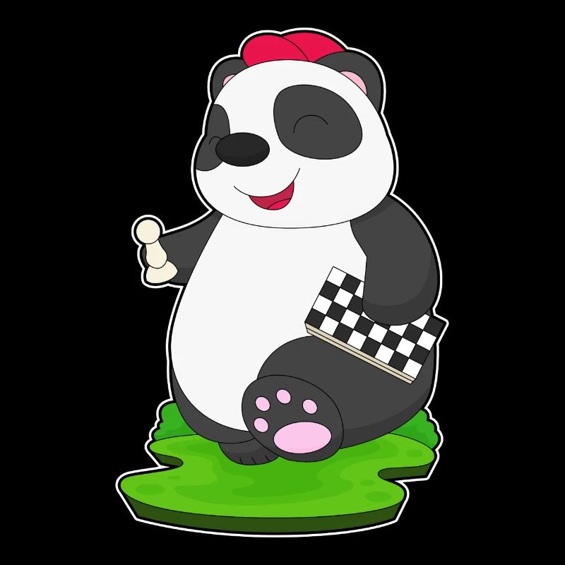 Panda Chess Piece Échiquier