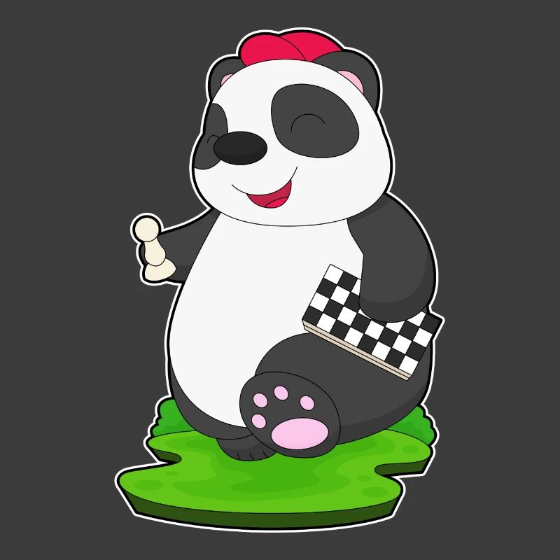 Panda Chess Piece Échiquier