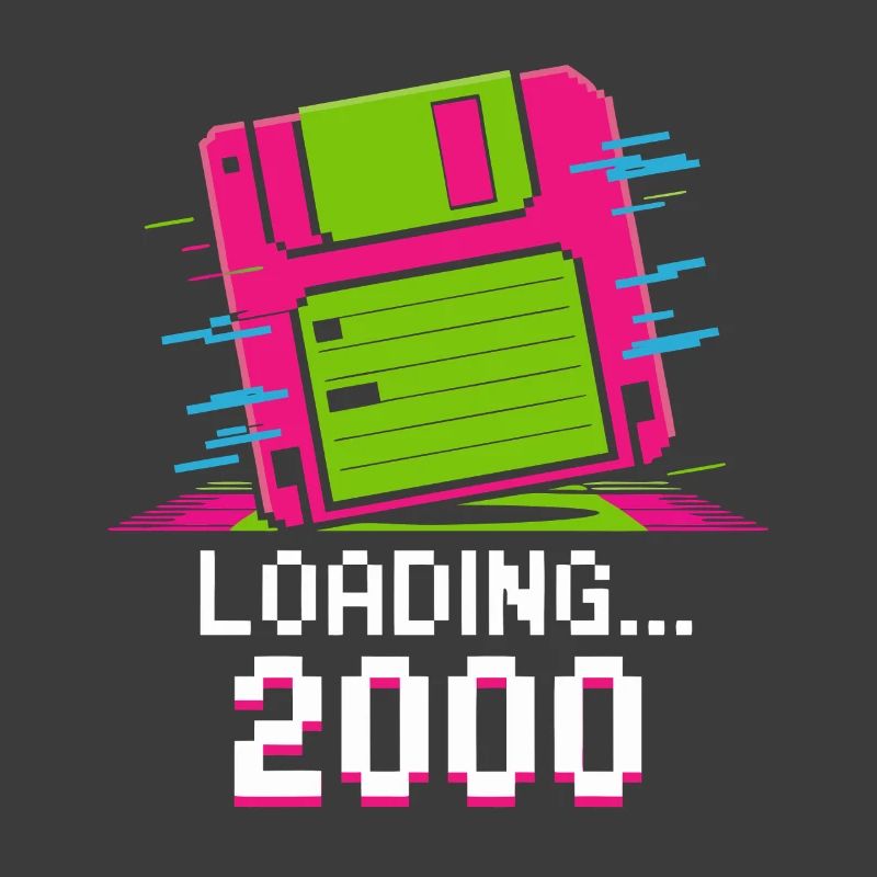 Loading 2000 Disketten-Design Retro Pixel Design