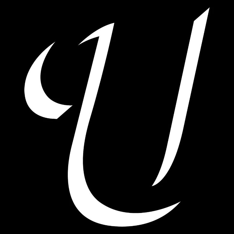 Élégant motif de lettre U avec forme dynamique