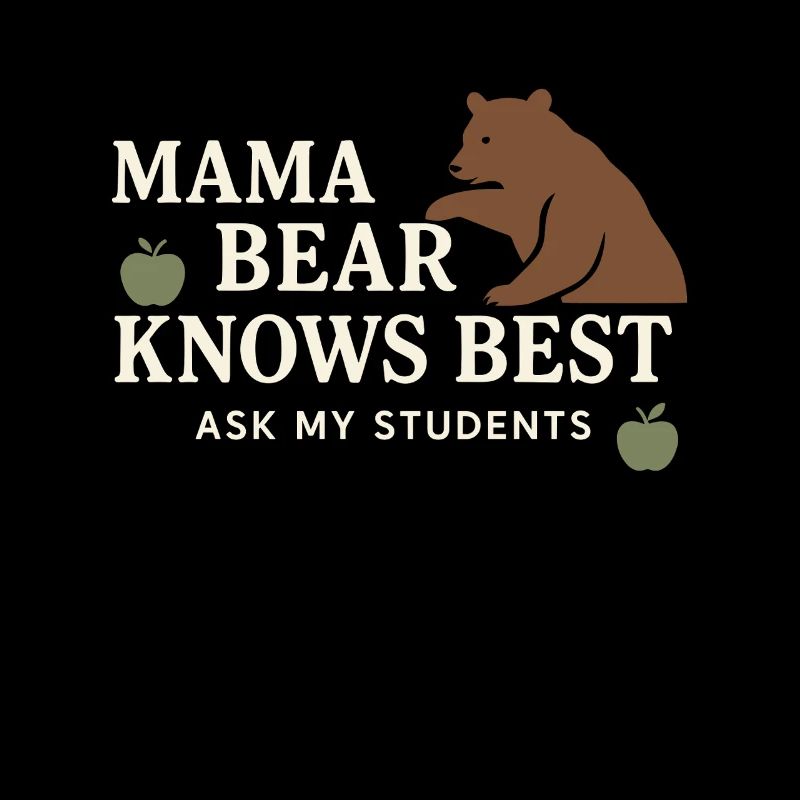 Maman scolarisée à la maison Maman Ours Cadeau d’école à la maison