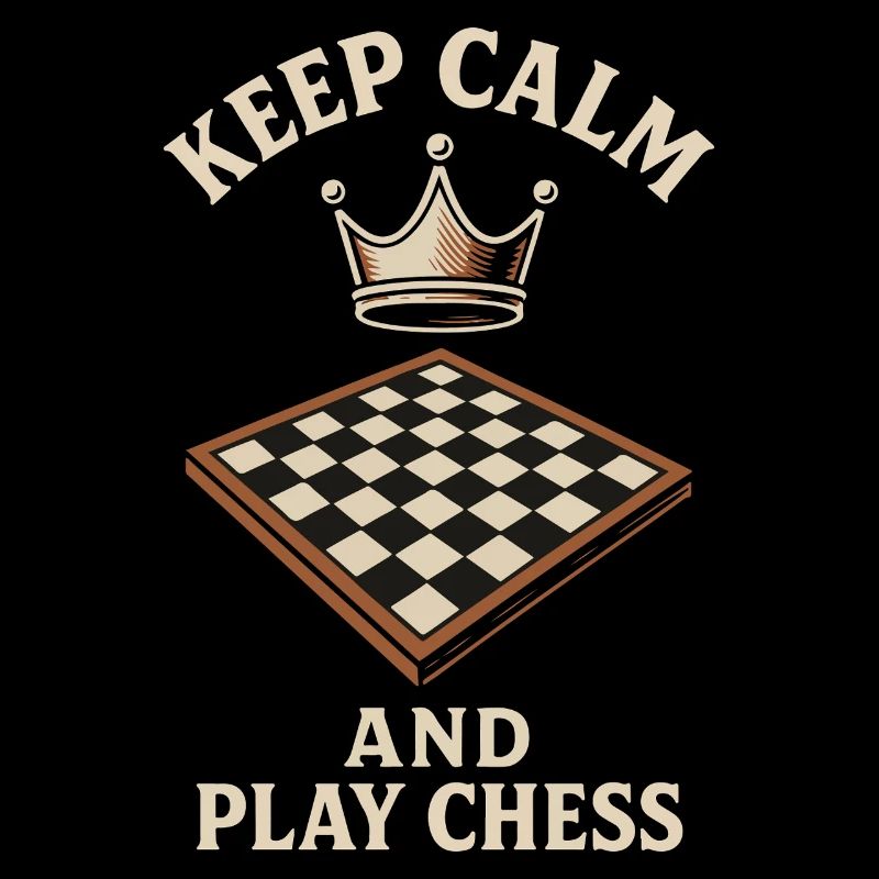 Keep Calm And Play Chess Brettspiel Design