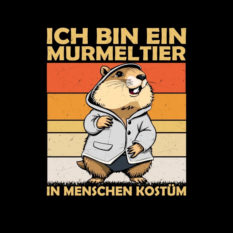 Ich bin ein Murmeltier in Menschen Kostüm Nagetier