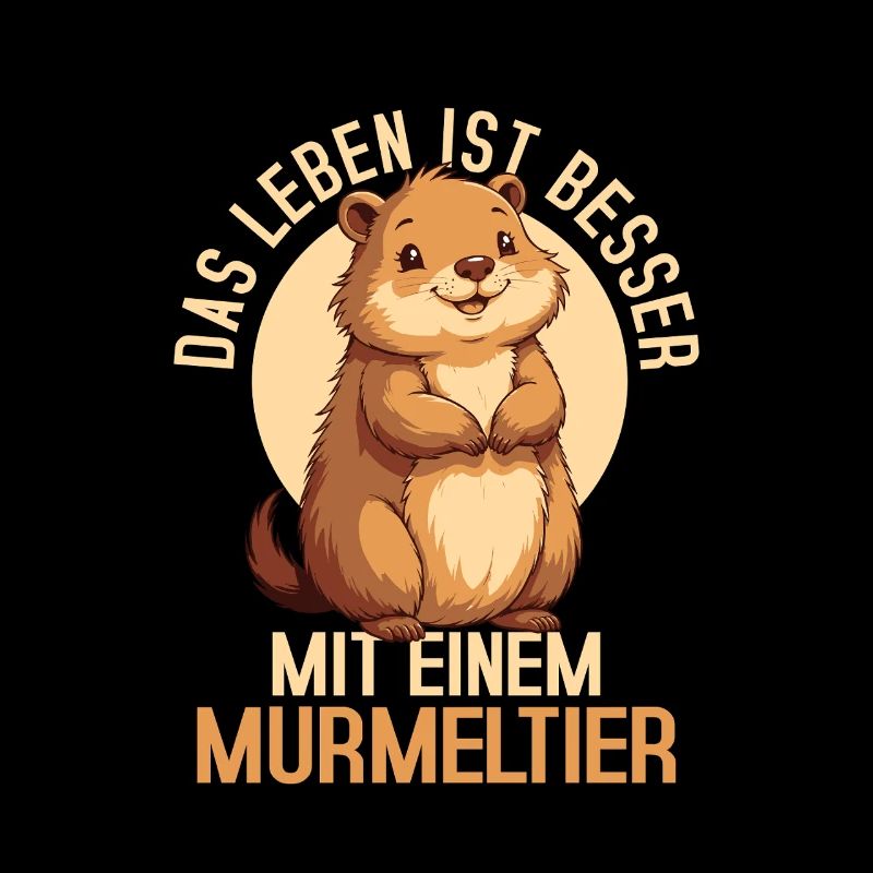 Das Leben ist besser mit einem Murmeltier Tier