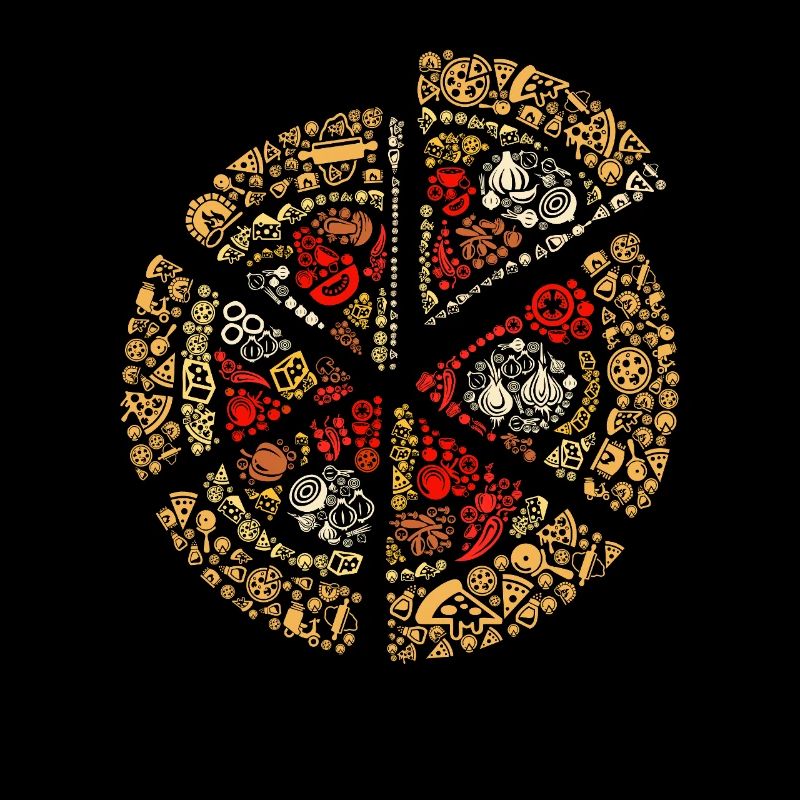Pizza Lover Shirt mit einzigartiger Ikonenkunst
