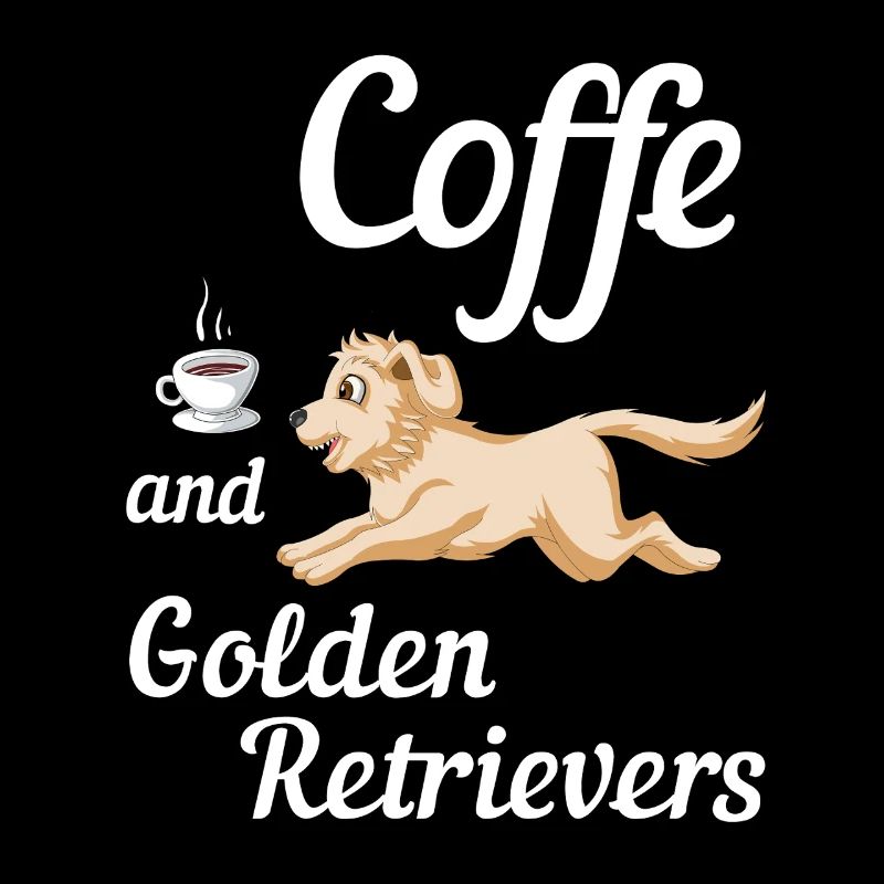 Golden Retriever Coffee Lover Design