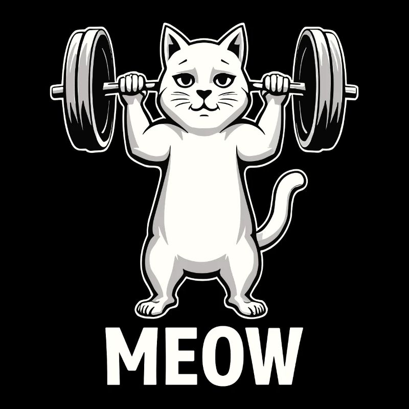 "Meow" - Starke Katze beim Workout