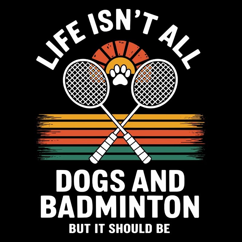 Hunde und Badminton
