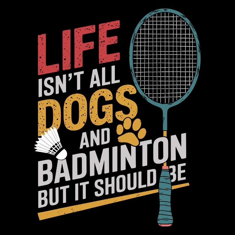 Chien et badminton