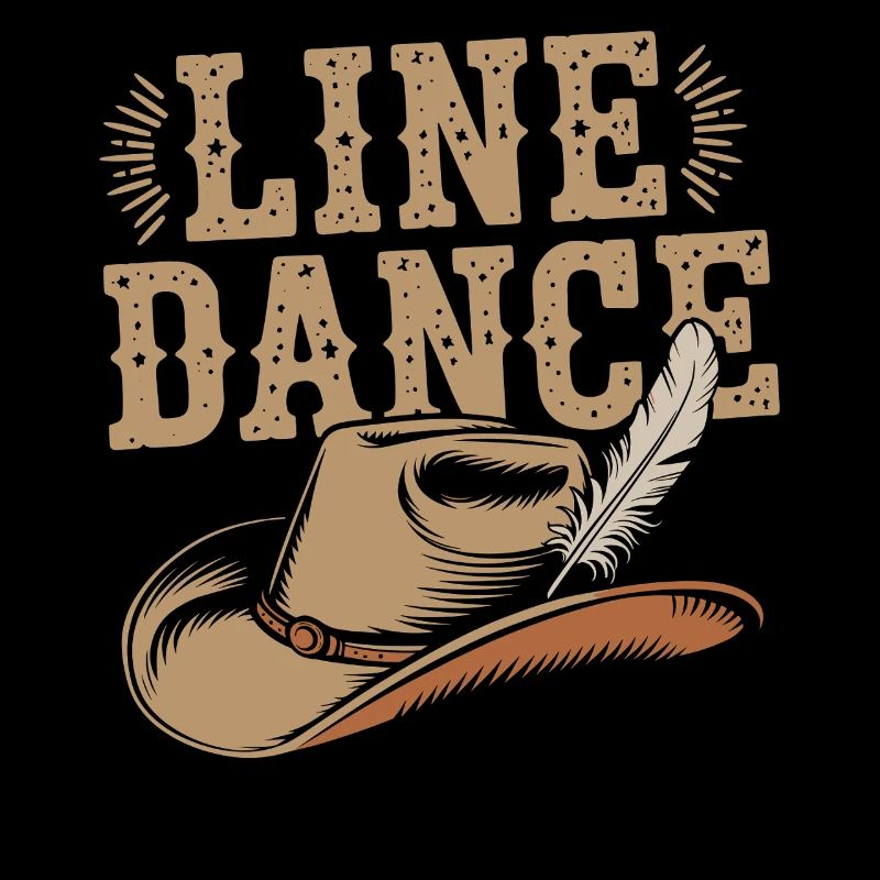 Conception de danse en ligne de cow-boy occidental