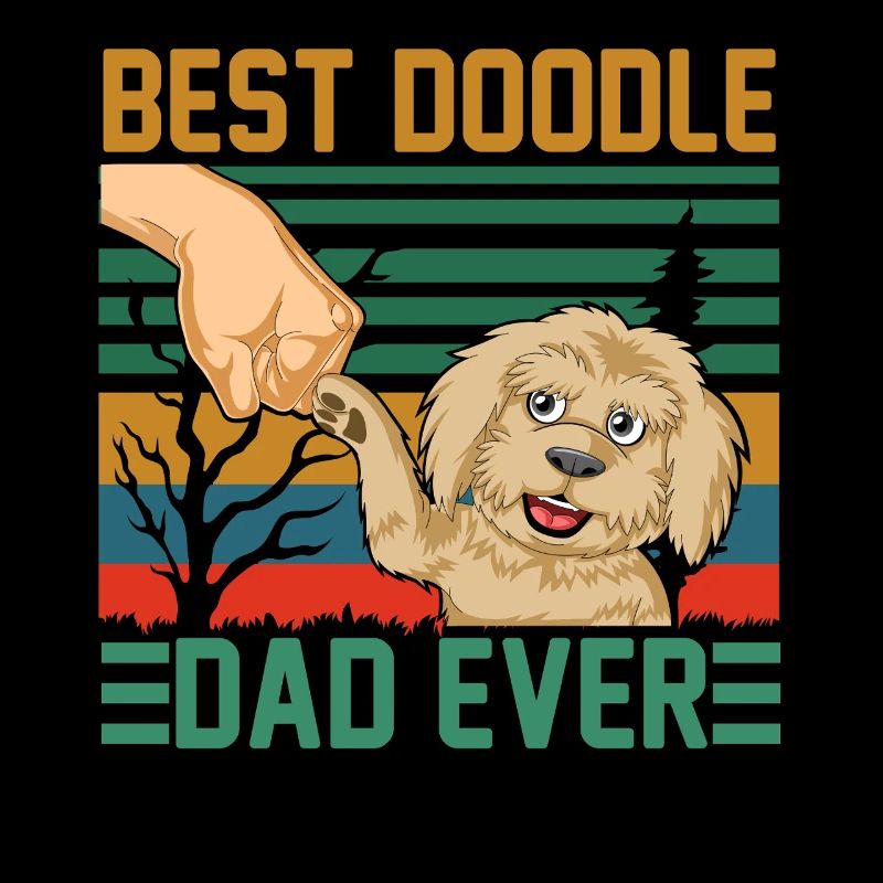 Best Doodle Dad Ever Funny Dog Lover Design