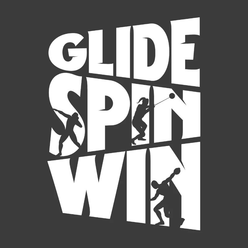 Kugelstoßen Kugelstoß Kugelstoßer Glide Spin Win