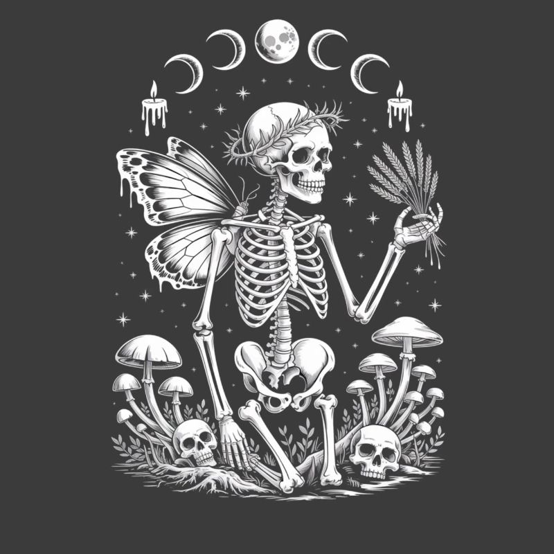 Gothic Skelett Fee mit Mondphasen