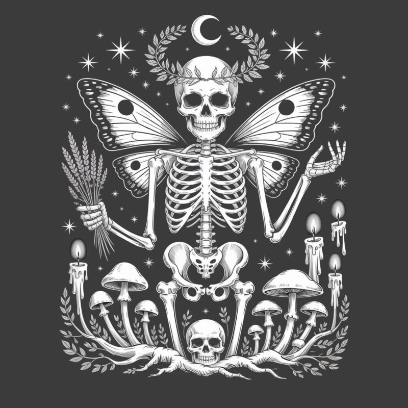 Gothic Skelett Fee mit Mondphasen