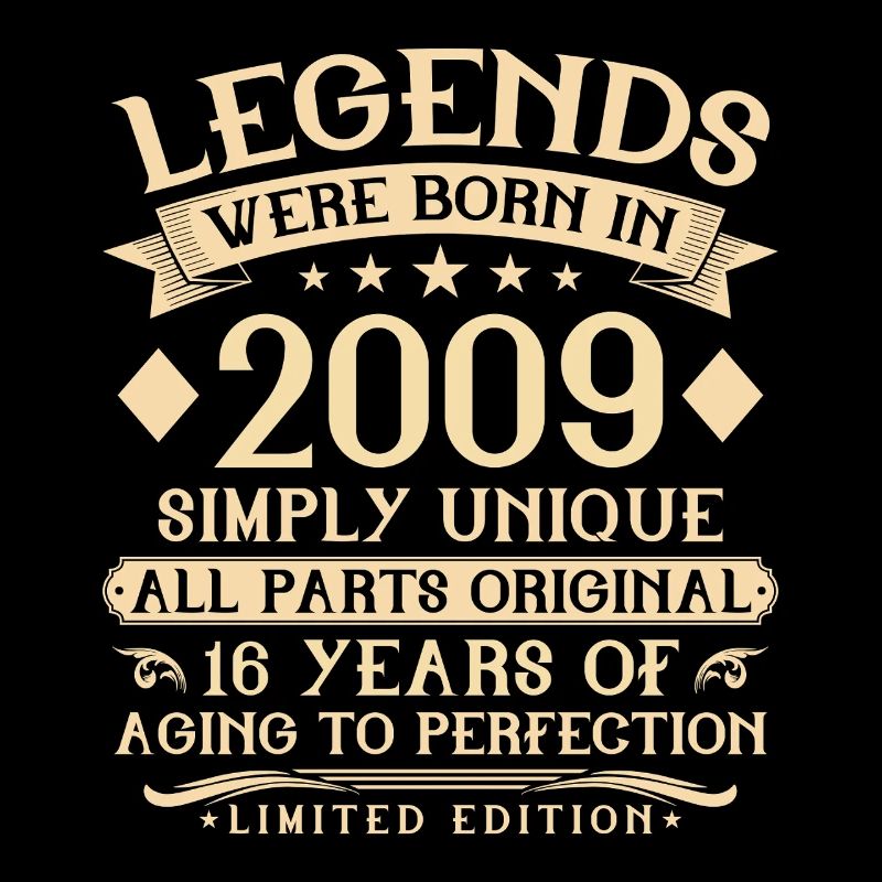 16th birthday born in 2009 - 16 years