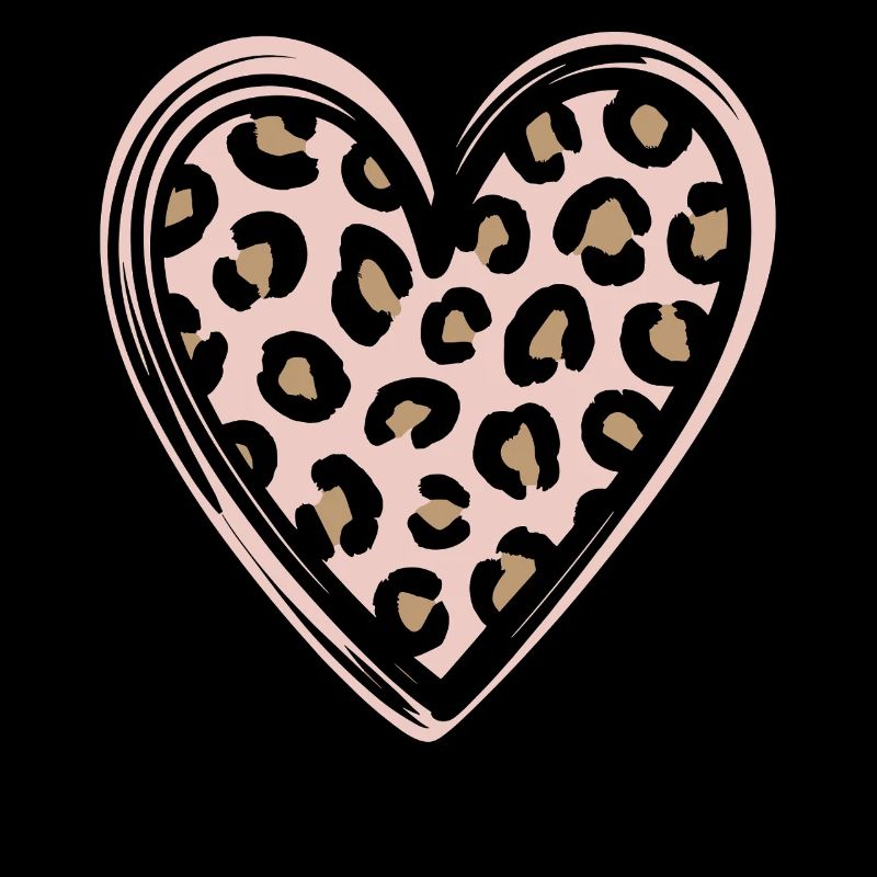 Leopard Muster Herz Design