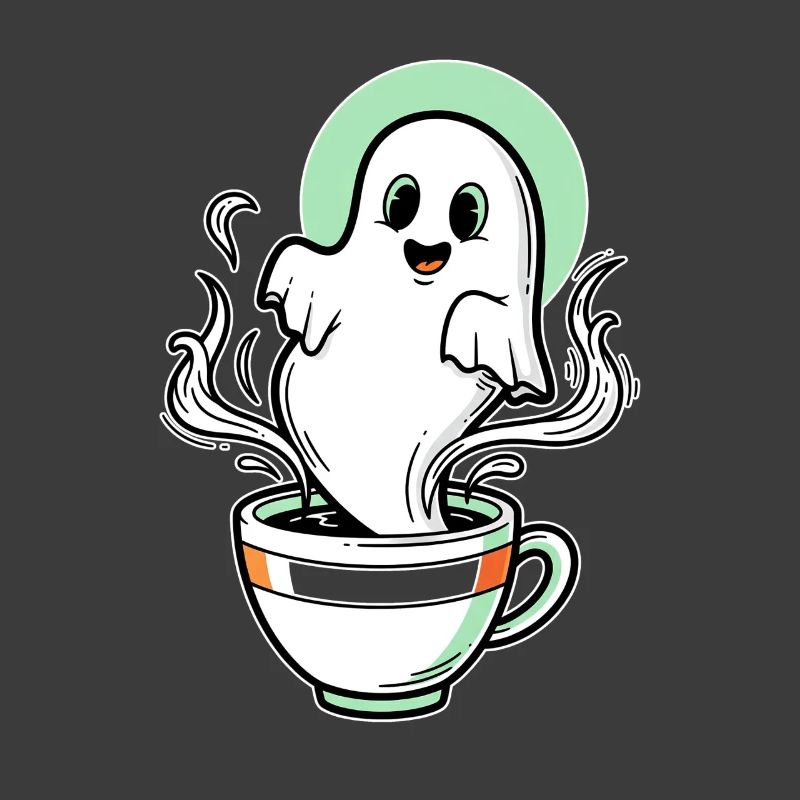 Funny Ghost Coffee Cup Design