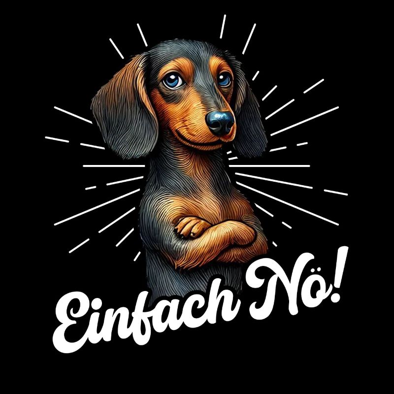 Einfach Nö Dackel Teckel Hund Hunderasse