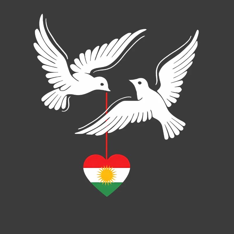 Kurdes du Kurdistan avec drapeau kurde