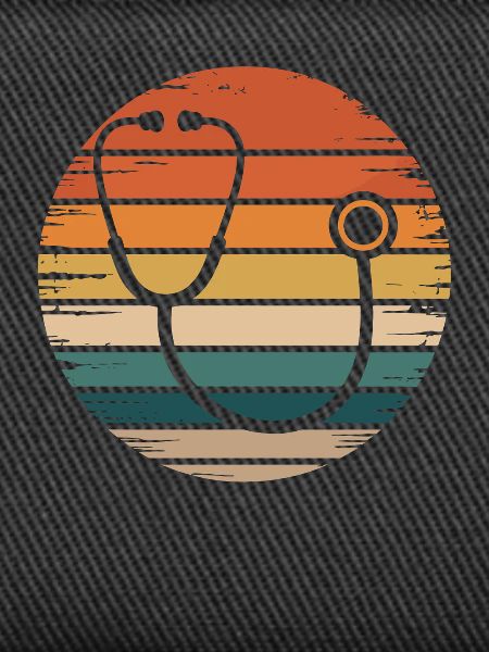 Retro sunset with stethoscope
