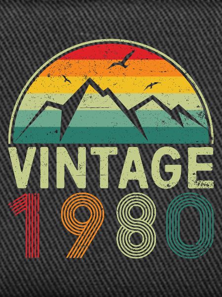Retro Mountain Sunset Illustration