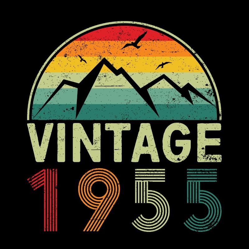 Vintage Mountain Sunset Design