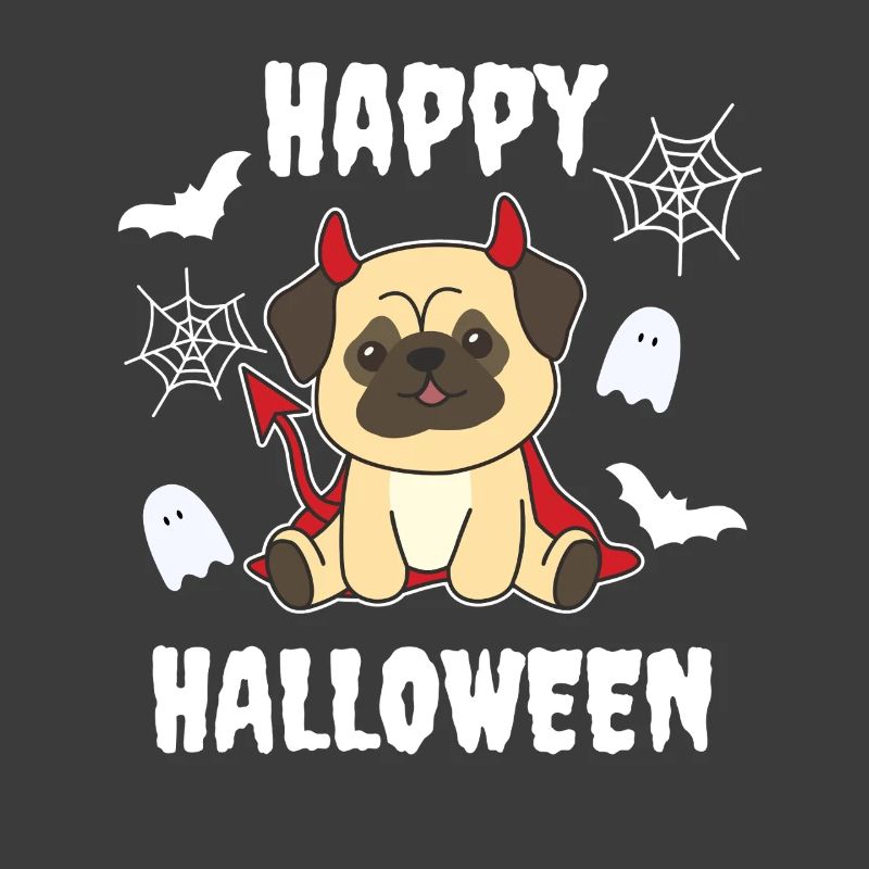Pug Happy Halloween Devil