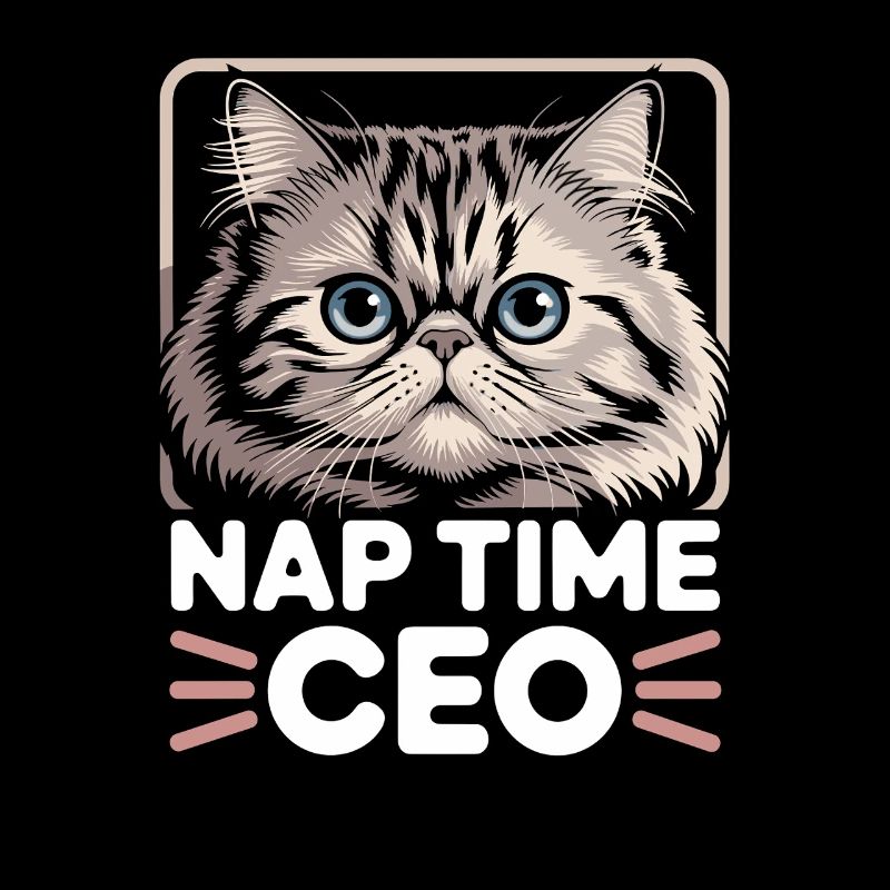 Heure de la sieste PDG Chat drôle Humour de bureau Bureau à domicile