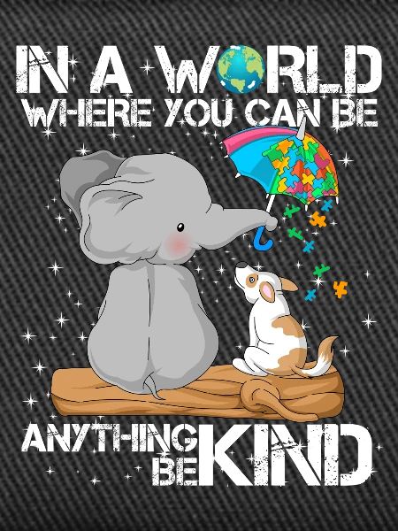 Autism Awareness Elephant Dog