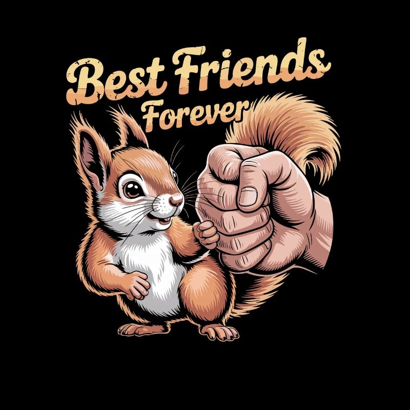  Best Friends Forever Eichhoernchen Fistbump