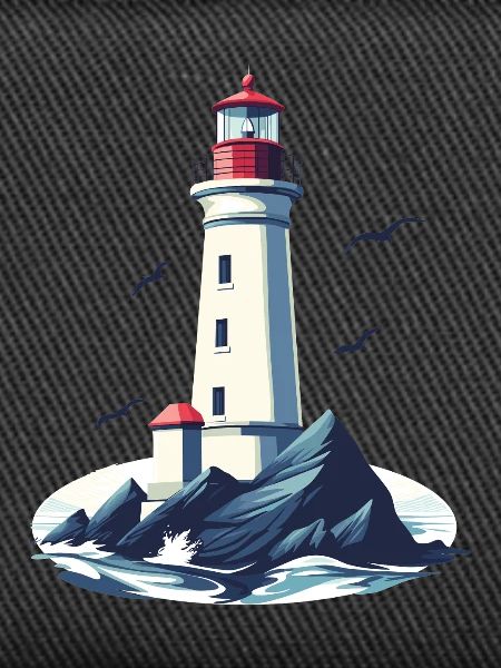 Lighthouse on rocky coast