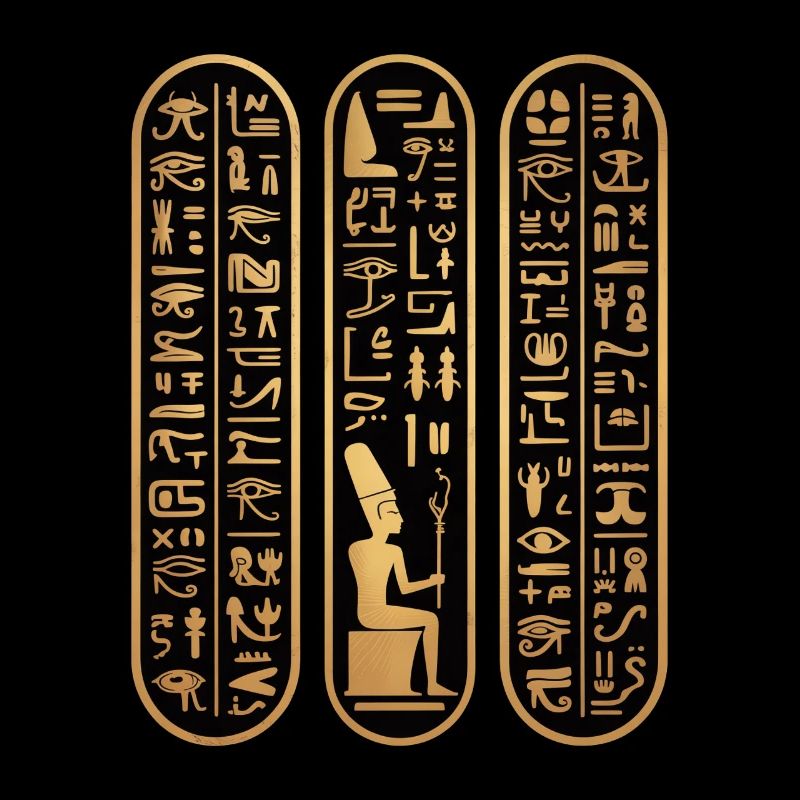 Hiéroglyphes égyptiens Pyramide d'Égypte