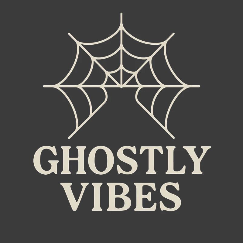 Spider web design with ghostly vibes