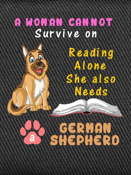 Book Lover German Shepherd