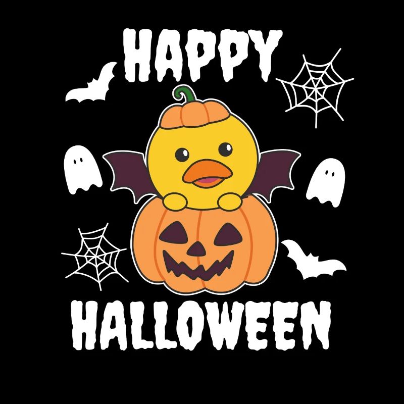 Costume de chauve-souris citrouille d'Halloween joyeux canard