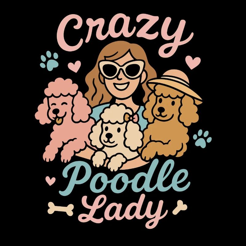 Crazy poodle lady