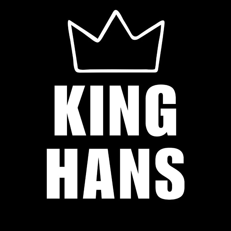 Hans Name with Letter H - King Crown Shirt