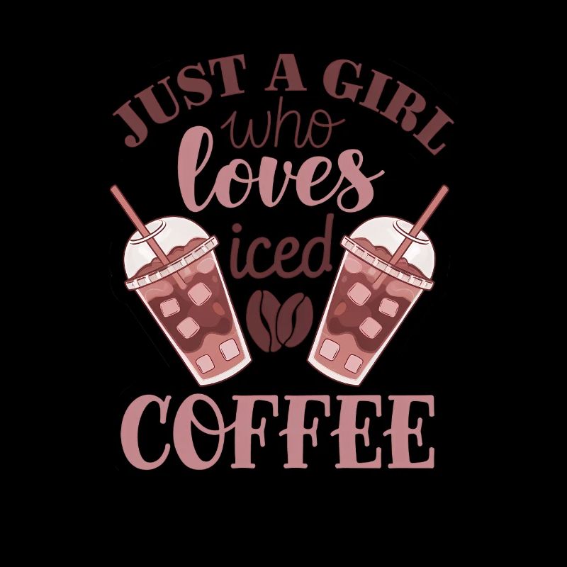 Mädchen, das Eiskaffee liebt