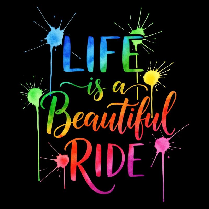 Das Leben ist eine schöne Fahrt Aquarell Design