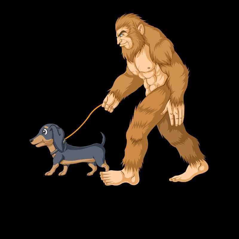 Bigfoot Walking Dachshund Tee