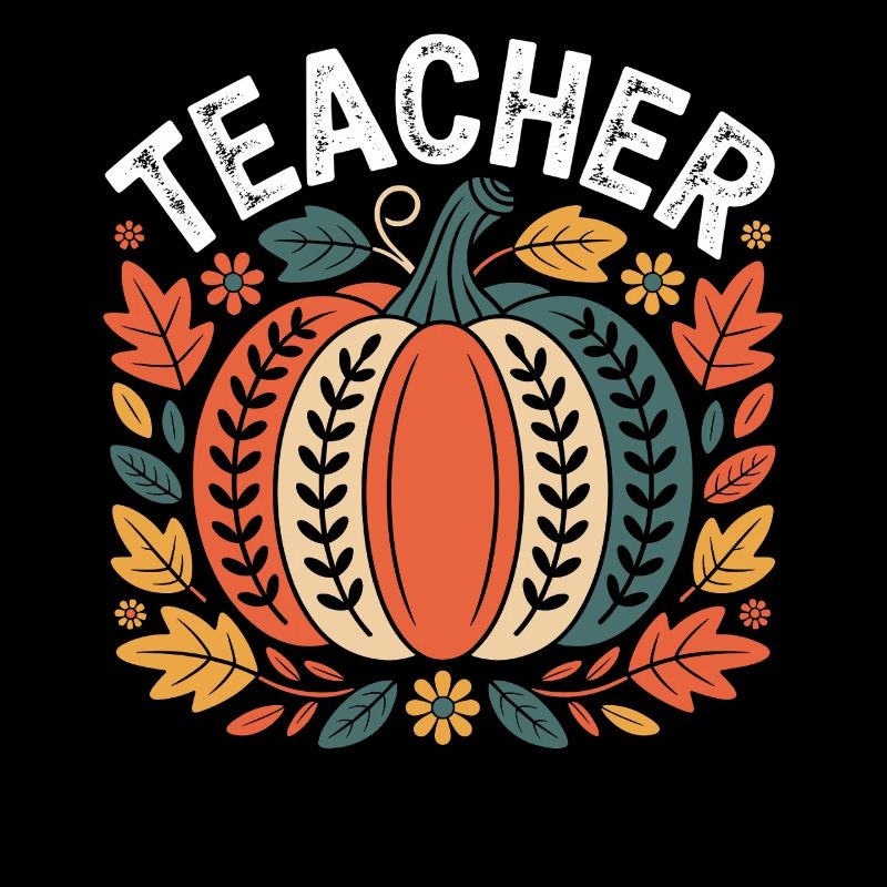 Conception de citrouille automnale pour les enseignants