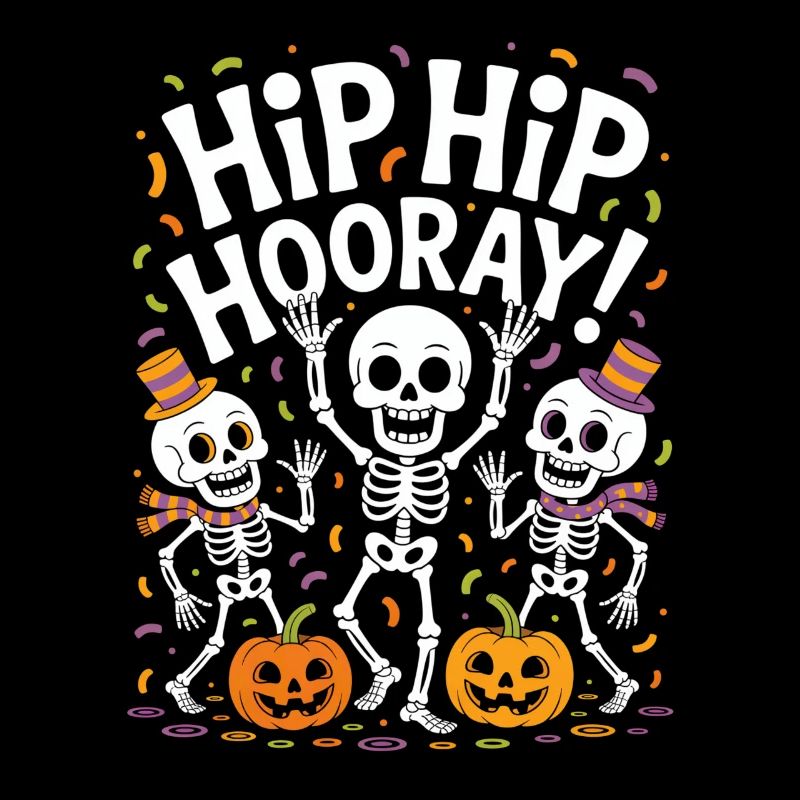 Halloween hanche hanche hourra danse squelettes