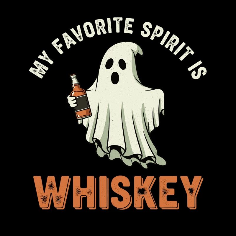Ghost with Whiskey Bottle